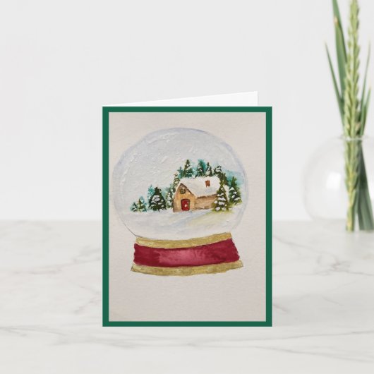 Mooie Sneeuwbol Kerstkaart Kaart (Voorkant)