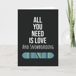 Mooie Sneeuwkaart Snowboarder Wintersporten Kaart