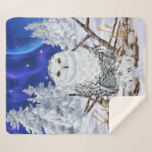 Mooie sneeuwknol in sneeuwafdrukken sherpa deken (Voorkant (horizontaal))