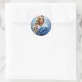Mooie Sneeuwmaagd Ronde Sticker (Tas)