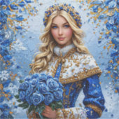 Mooie Sneeuwmaagd Sticker (Voorkant)