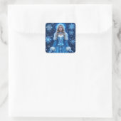 Mooie Sneeuwmaagd Vierkante Sticker (Tas)