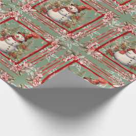 Mooie Sneeuwman Elegant Kerstcadeau Cadeaupapier