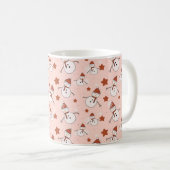 Mooie Sneeuwman Kerstmoker Koffiemok (Voorkant rechts)