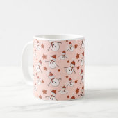 Mooie Sneeuwman Kerstmoker Koffiemok (Voorkant links)