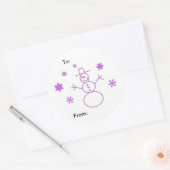 Mooie Sneeuwman Ronde Sticker Cadeautags (Envelop)