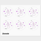 Mooie Sneeuwman Ronde Sticker Cadeautags (Vel)