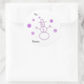Mooie Sneeuwman Ronde Sticker Cadeautags (Tas)