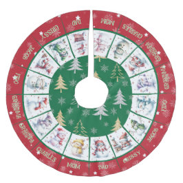 Mooie sneeuwmannen Geborsteld polyester kerstboom  Rok