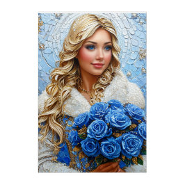 Mooie Sneeuwmeisje Acryl Muurkunst