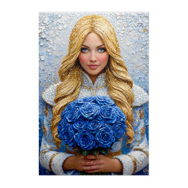 Mooie Sneeuwmeisje Acryl Muurkunst