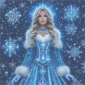 Mooie Sneeuwmeisje Sticker (Voorkant)