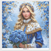 Mooie Sneeuwmeisje Sticker (Vel)