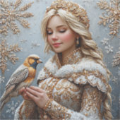 Mooie Sneeuwmeisje Sticker (Voorkant)