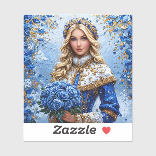 Mooie Sneeuwmeisje Sticker (Vel)