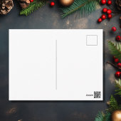 Mooie Sneeuwrijke Winter Rustieke Rode Schuur Kers Feestdagenkaart