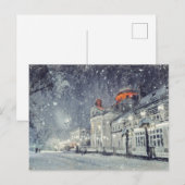 Mooie sneeuwscène briefkaart (Voorkant / Achterkant)