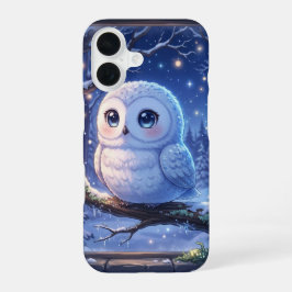 Mooie Sneeuwuil Winter Hoesje voor Telefoon iPhone 16 Hoesje
