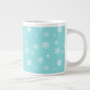 Mooie Sneeuwvlok Patroon Grote Koffiekop