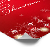 Mooie sneeuwvlokken en smakelaarsstaren poster (Hoek)