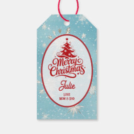 Mooie Sneeuwvlokken Kerst Cadeaulabel