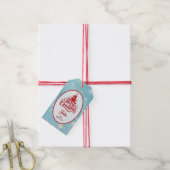 Mooie Sneeuwvlokken Kerst Cadeaulabel (Met Touw)