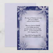 Mooie sneeuwvlokken kerstfeest kaart (Voorkant / Achterkant)