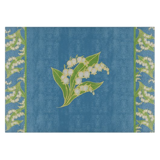 Mooie Snijplank: Lelies van de Vallei, Blauw Snijplank (Voorkant)