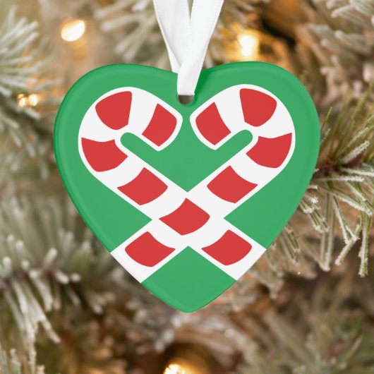 Mooie snoepriet hart aangepaste kerstfoto ornament (Boom)