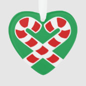 Mooie snoepriet hart aangepaste kerstfoto ornament (voorkant)