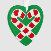 Mooie snoepriet hart aangepaste kerstfoto ornament (voorkant)