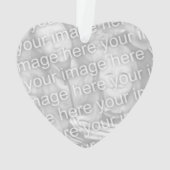 Mooie snoepriet hart aangepaste kerstfoto ornament (achterkant)
