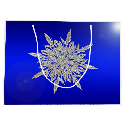 Mooie Snowflake Large Cadeautasje (Achterkant)