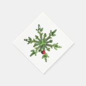 Mooie Snowy Pine Snowflake kerst Servet (Hoek)