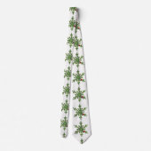 Mooie Snowy Pine Snowflake kerst Stropdas (Achterkant)