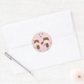 Mooie sok aap koppel Sticker (Envelop)
