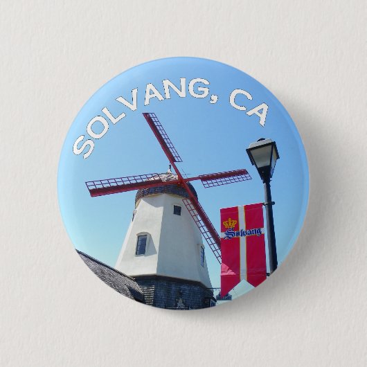 Mooie Solvang-Button! Ronde Button 5,7 Cm (Voorkant)