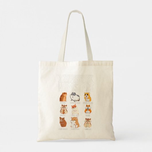 Mooie soorten hamsters dragen Syrische knaagdieren Tote Bag (Achterkant)