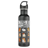 Mooie soorten hamsters dragen Syrische knaagdieren Waterfles (Voorkant)
