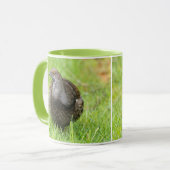 Mooie Sooty Grouse Gamebird in de gras Mok (Voorkant links)