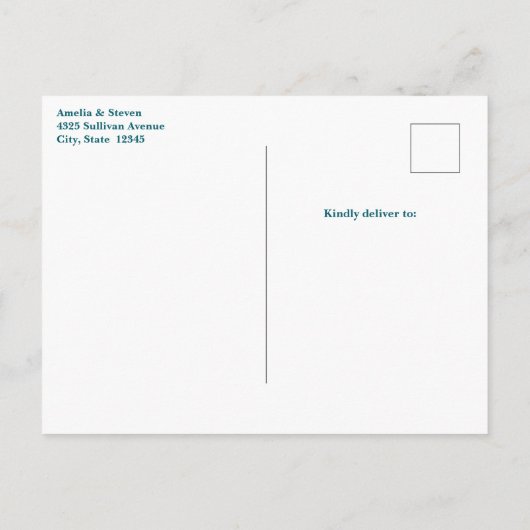 Mooie Sorrel Horse Portret bruiloft Aankondigingskaart (Achterkant)