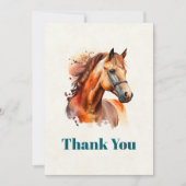 Mooie Sorrel Horse Portret Dank u Bedankkaart (Voorkant)