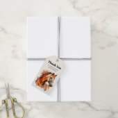 Mooie Sorrel Horse Portret Dank u Cadeaulabel (Met Touw)