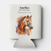 Mooie Sorrel Horse Portret Verjaardag Blikjeskoeler (Achterkant)