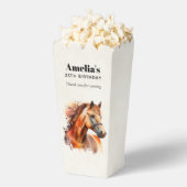 Mooie Sorrel Horse Portret Verjaardag Dank u Bedankdoosjes (Popped)