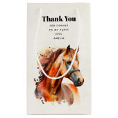Mooie Sorrel Horse Portret Verjaardag Dank u Klein Cadeauzakje (Achterkant)