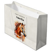 Mooie Sorrel Horse Portret Verjaardag Groot Cadeauzakje (Voorkant Gekanteld)