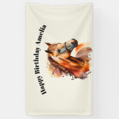 Mooie Sorrel Horse Portret Verjaardag Spandoek (Verticaal)