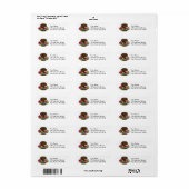 Mooie Soul Chocolade Labrador illustratie Etiket (Full Sheet)