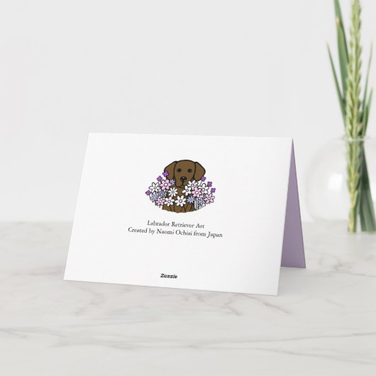 Mooie Soul Chocolade Labrador illustratie Kaart (Achterkant)